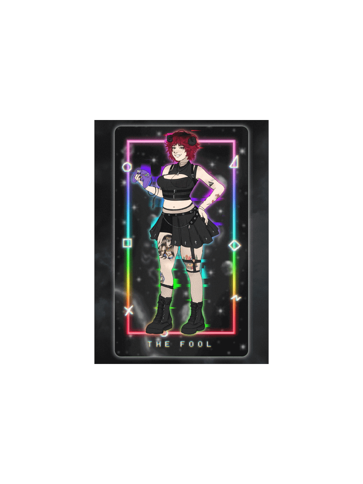 RAENBOU Neon Fool Tarot Poster product image (1)
