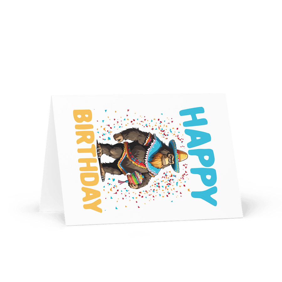 Happy Birthday (Mexican Sasquatch) Birthday Card 5" x 7" product image (1)