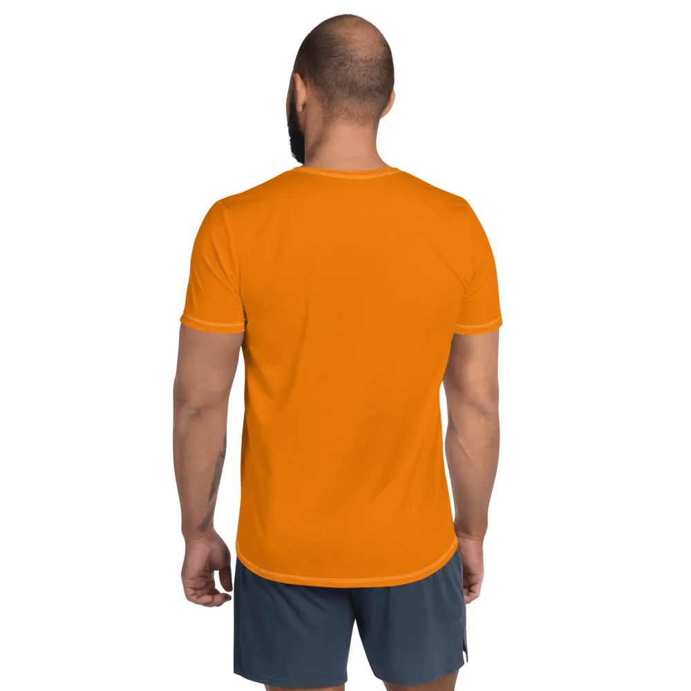 Plain Color Orange Athletic T-Shirt product image (2)