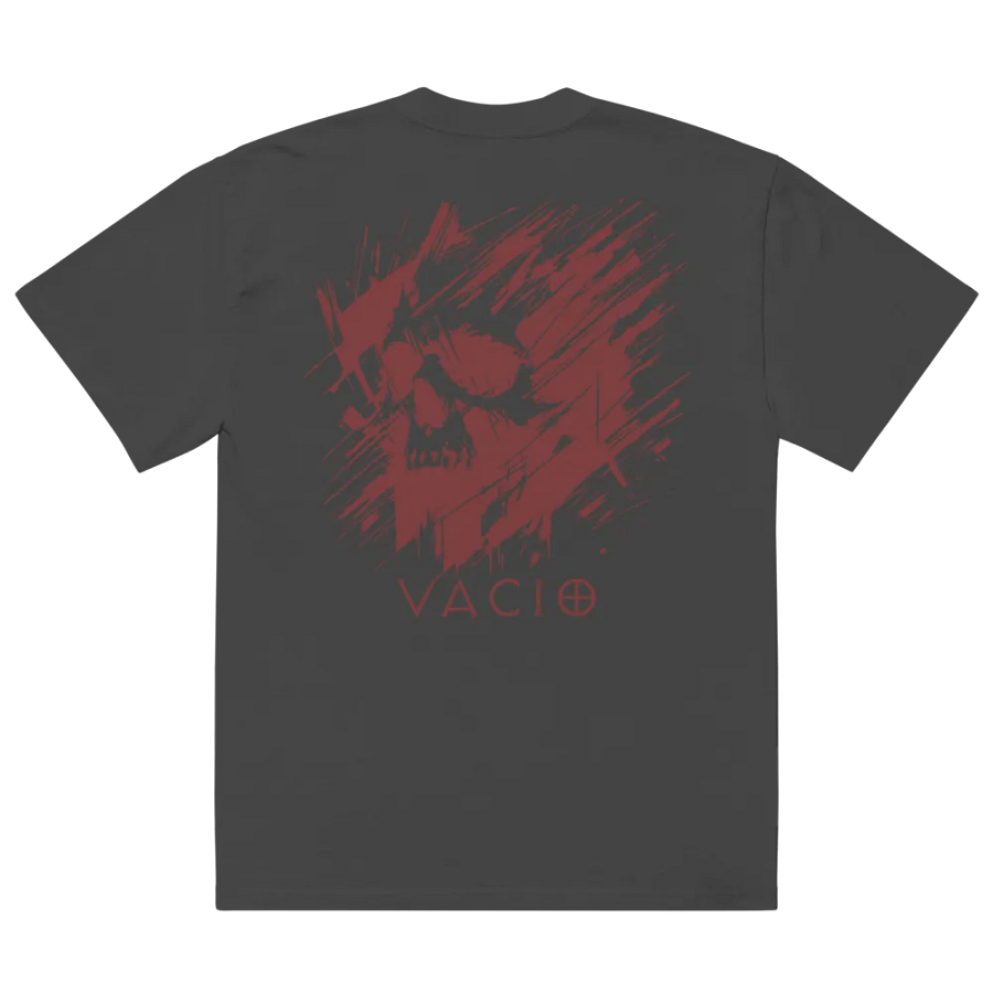 VACIO Abstract Scratch Skull Oversized Faded T-Shirt product image (3)