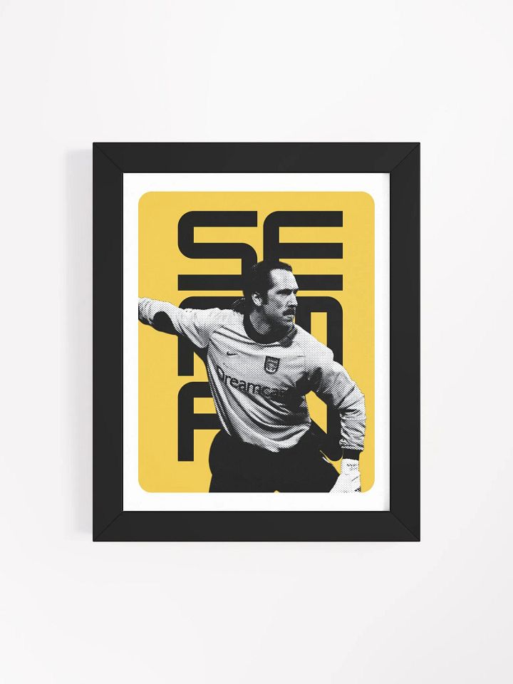 David Seaman BW Arsenal Name Art Framed Print product image (2)