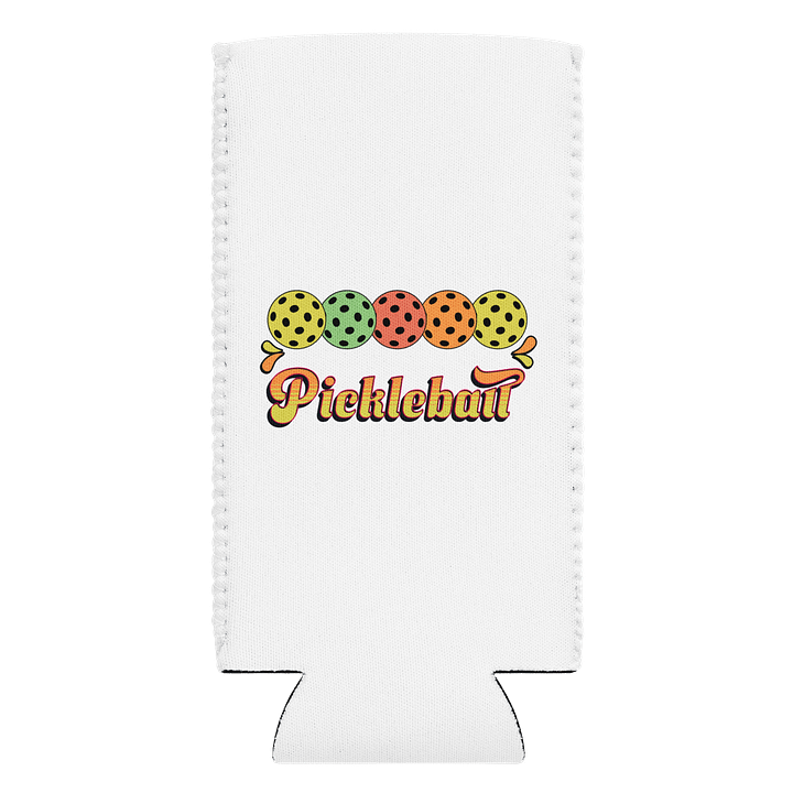 Pickleball Five Ball Row Colorful Coozie Can Cooler product image (1)