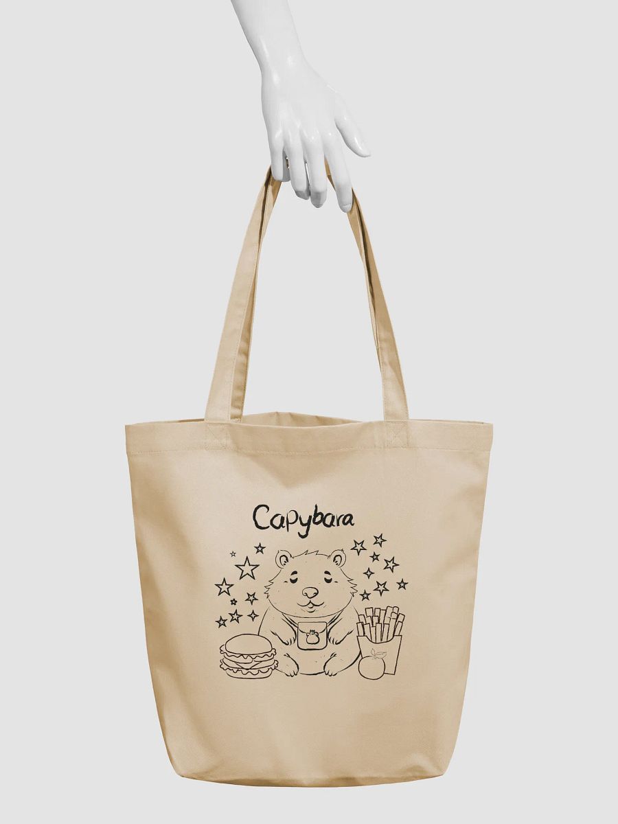 Capybara's Lunch Break Organic Canvas Tote: product image (3)