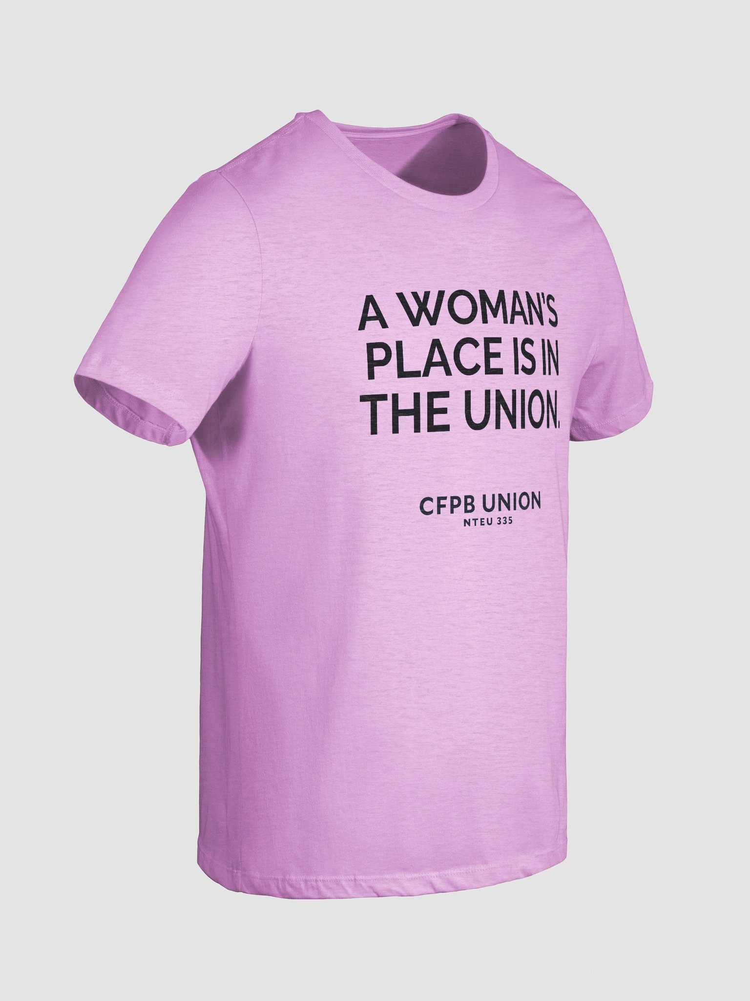 A Woman's Place Is In The Union Women's Cut T-Shirt (Black) product image (8)