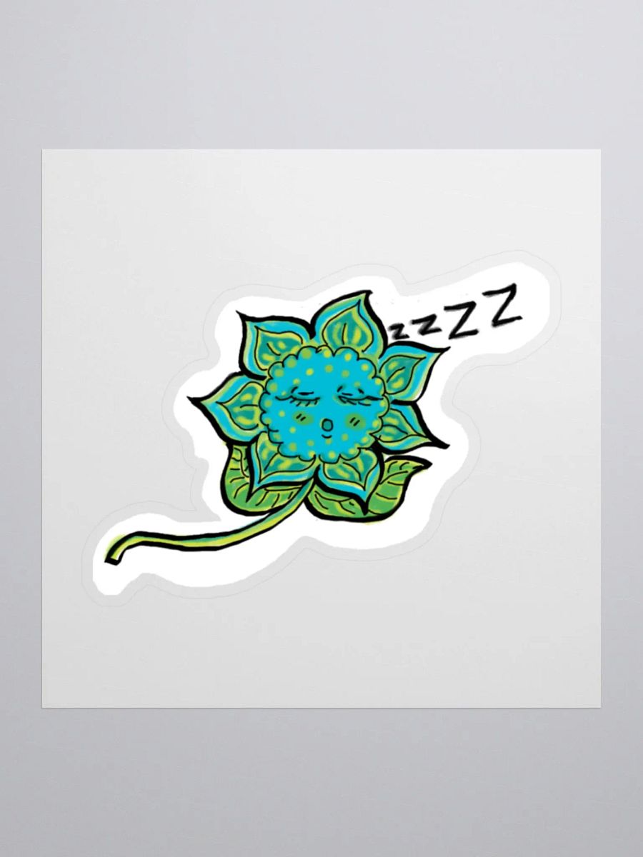 Sleepy Flower Kiss cut sticker product image (1)
