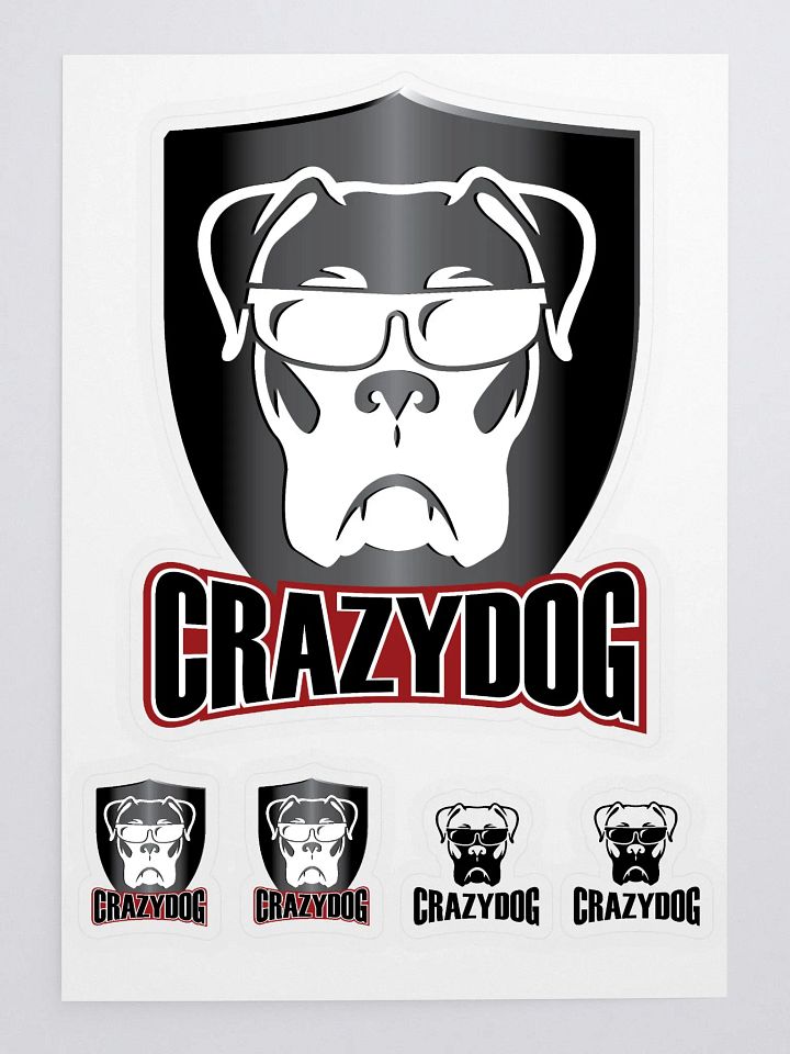 CrazyDog Shield and Logo stickers product image (1)