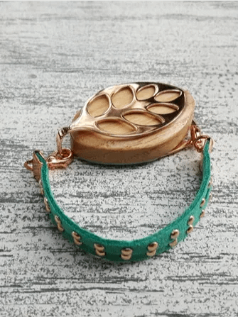 Caribbean Faux Suede Stud Bracelet | Handmade Accessory for Bellabeat Leaf Urban & Ivy product image (2)