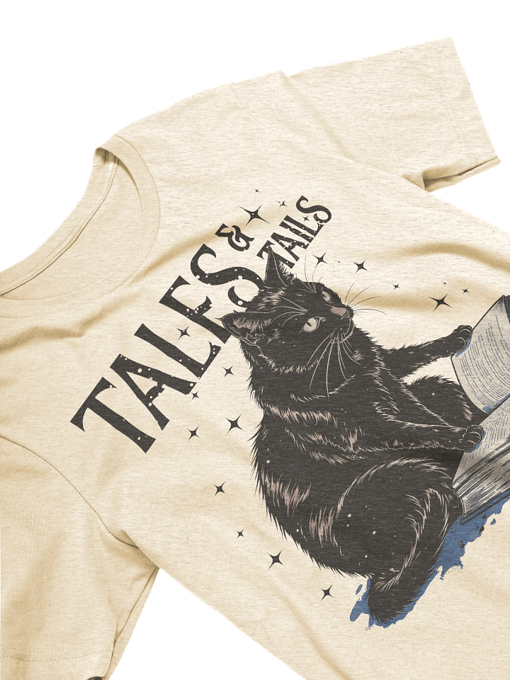 The "Tales & Tails" Book Cat Bella T-Shirt product image (1)