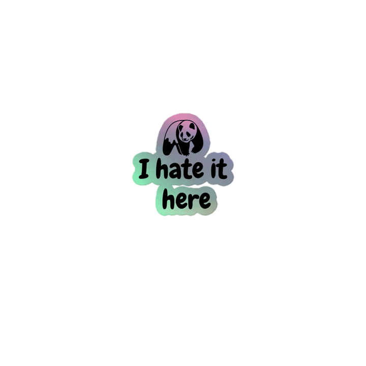 I hate it here panda sticker product image (1)