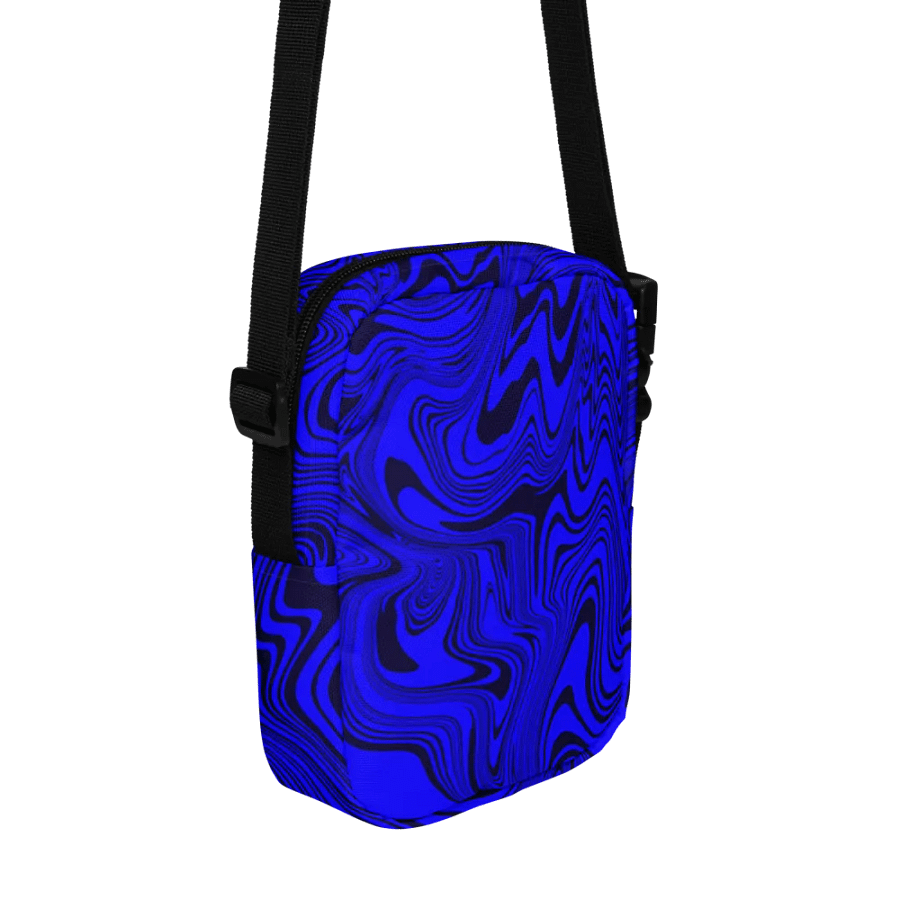 Utility Crossbody Bag - Abstract Blue Swirls product image (8)