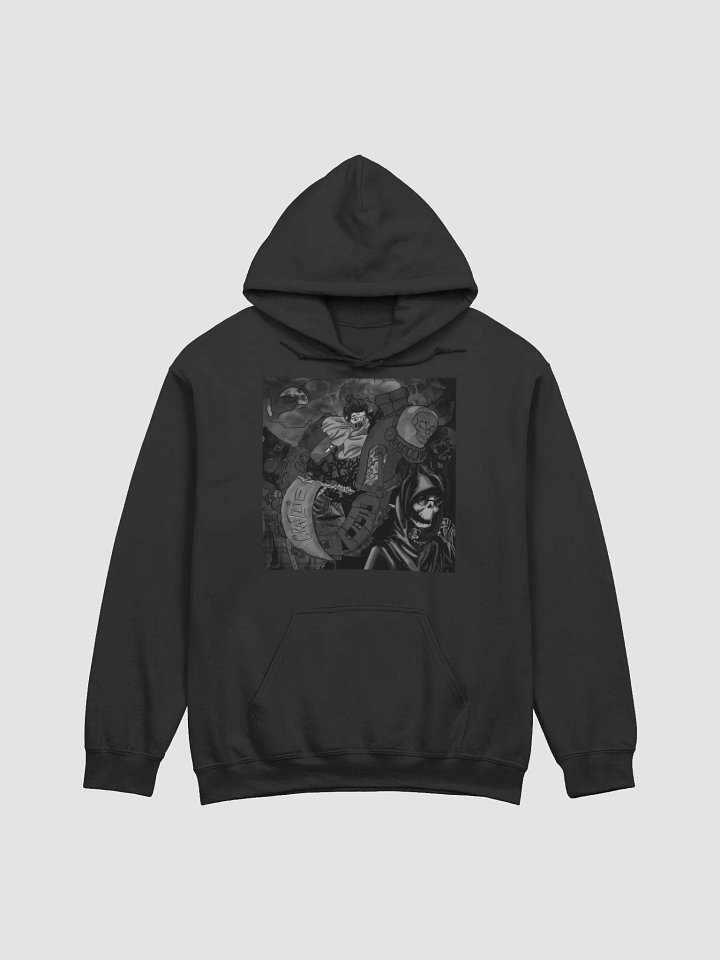 Crazzie Train Hoodie 2 (B&W) product image (5)