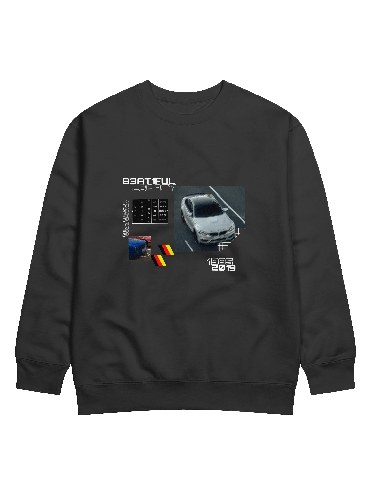 God's Chariot, German Automotive (White) | Crewneck product image (3)