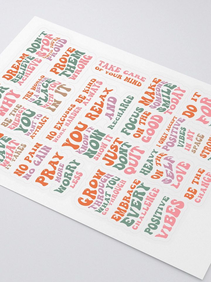 Typographical Motivational Sticker Sheet product image (2)