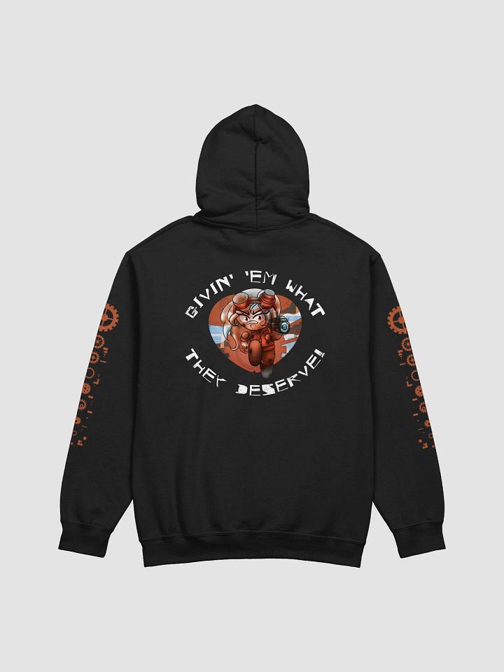 "GIVIN' 'EM WHAT THEY DESERVE!" Chibi Noure Hoodie (with white text) product image (1)