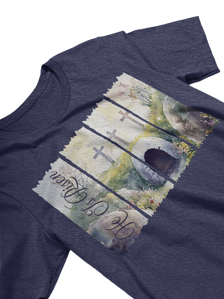 Jesus Is Risen Purple Brush Stroke Design Tshirt product image (2)