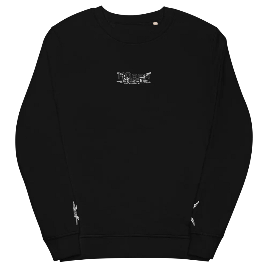 Unisex Organic Sweatshirt - Embroidered - Black HApex Gear Black Logo product image (7)