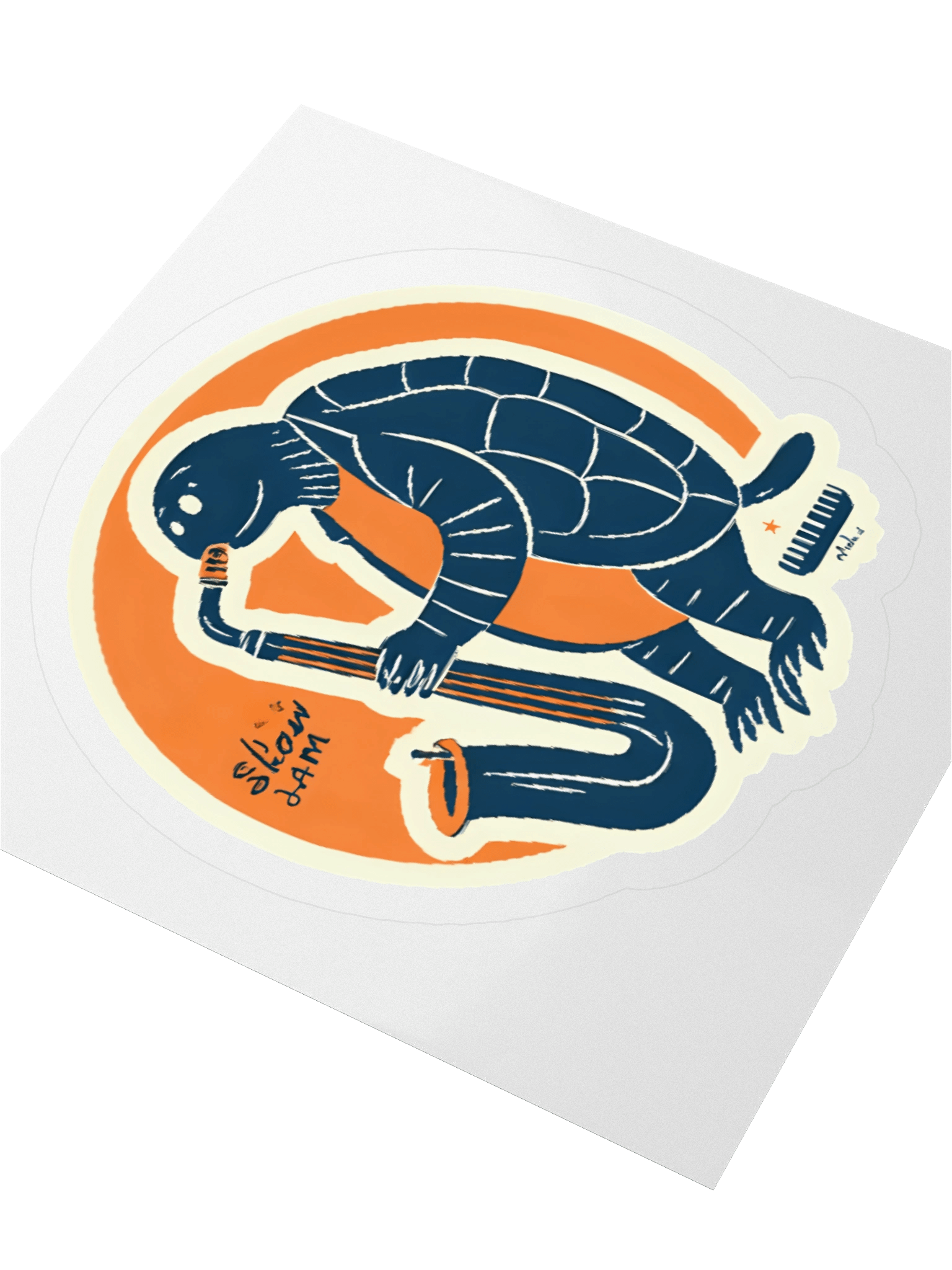 Saxy Turtle Kiss Cut Sticker product image (3)