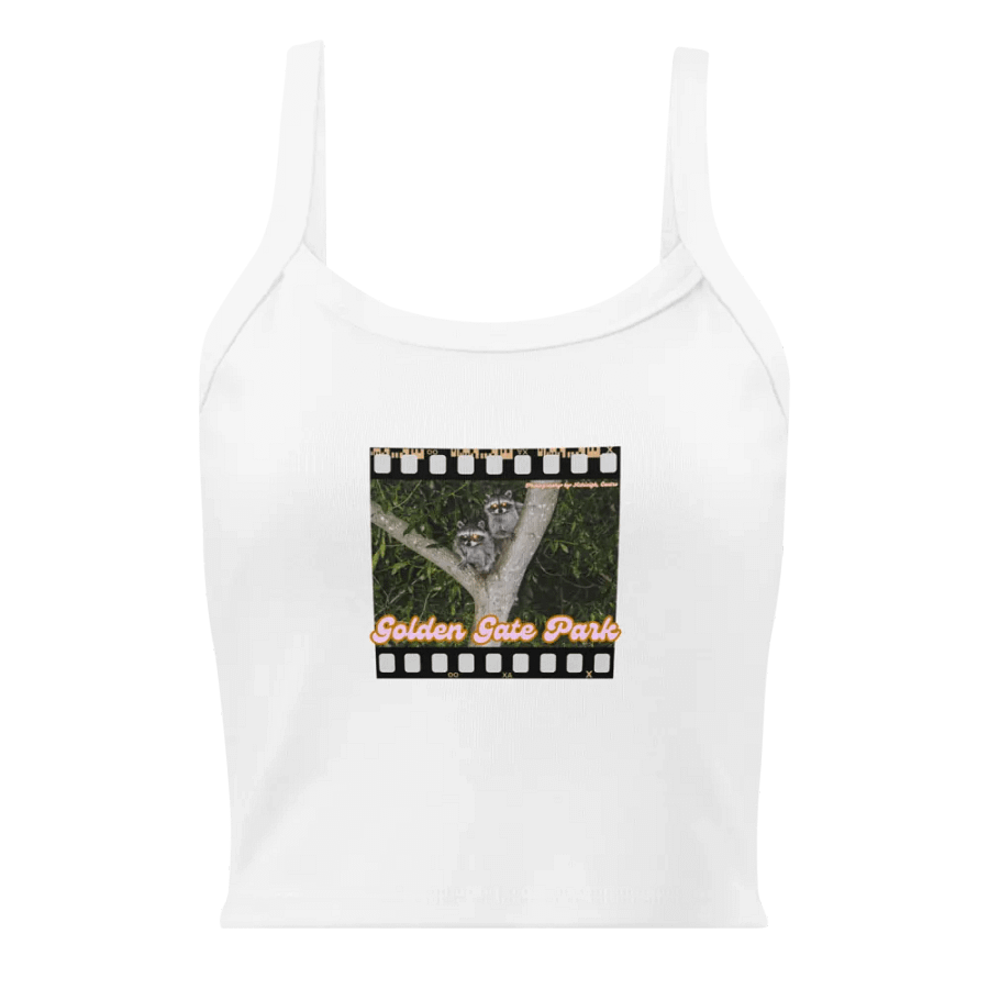 Golden Gate Park Raccoons Ribbed White Tank product image (1)
