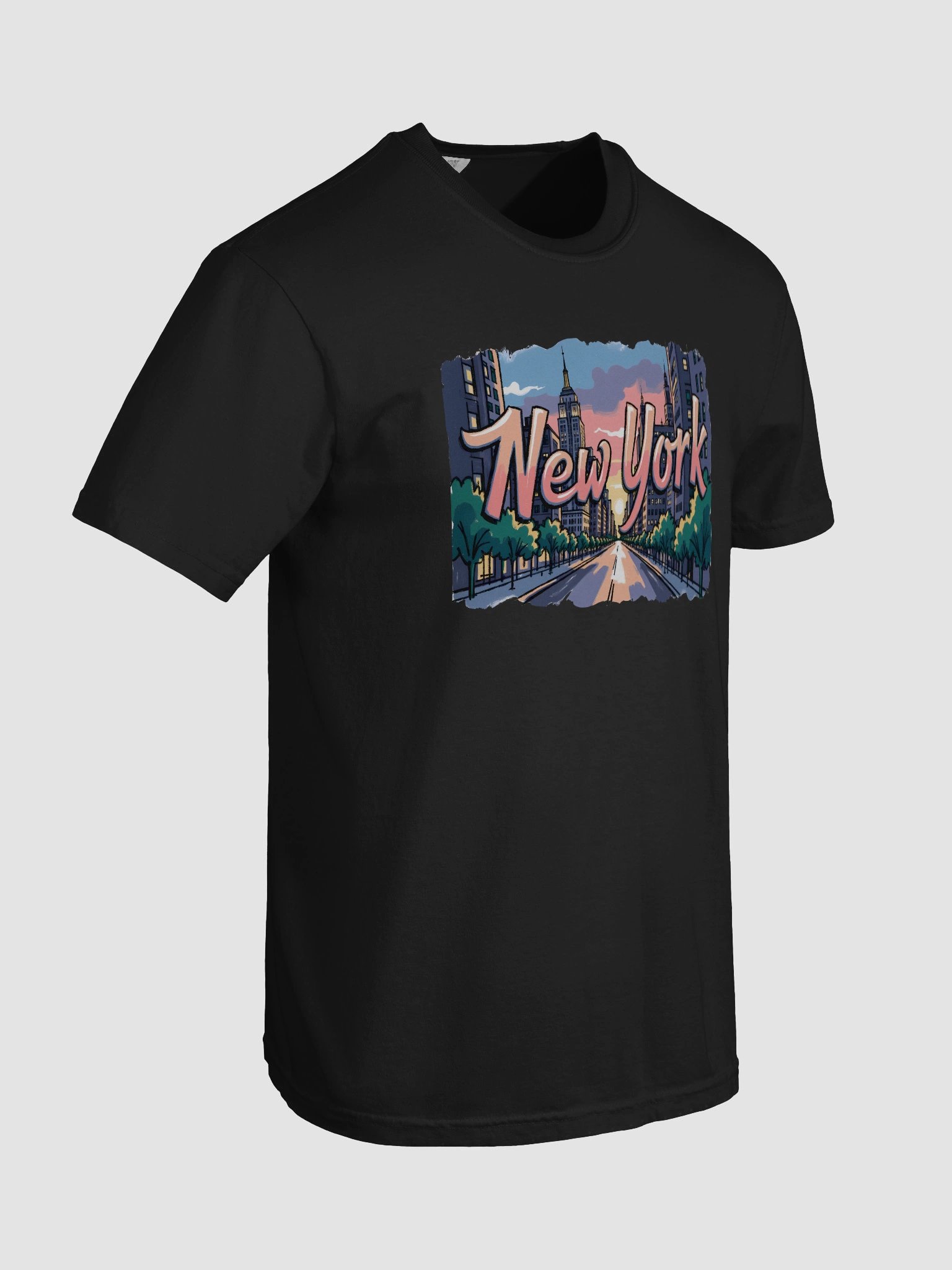 Vibrant New York Street Art Print Heavy weigh T-Shirt product image (78)