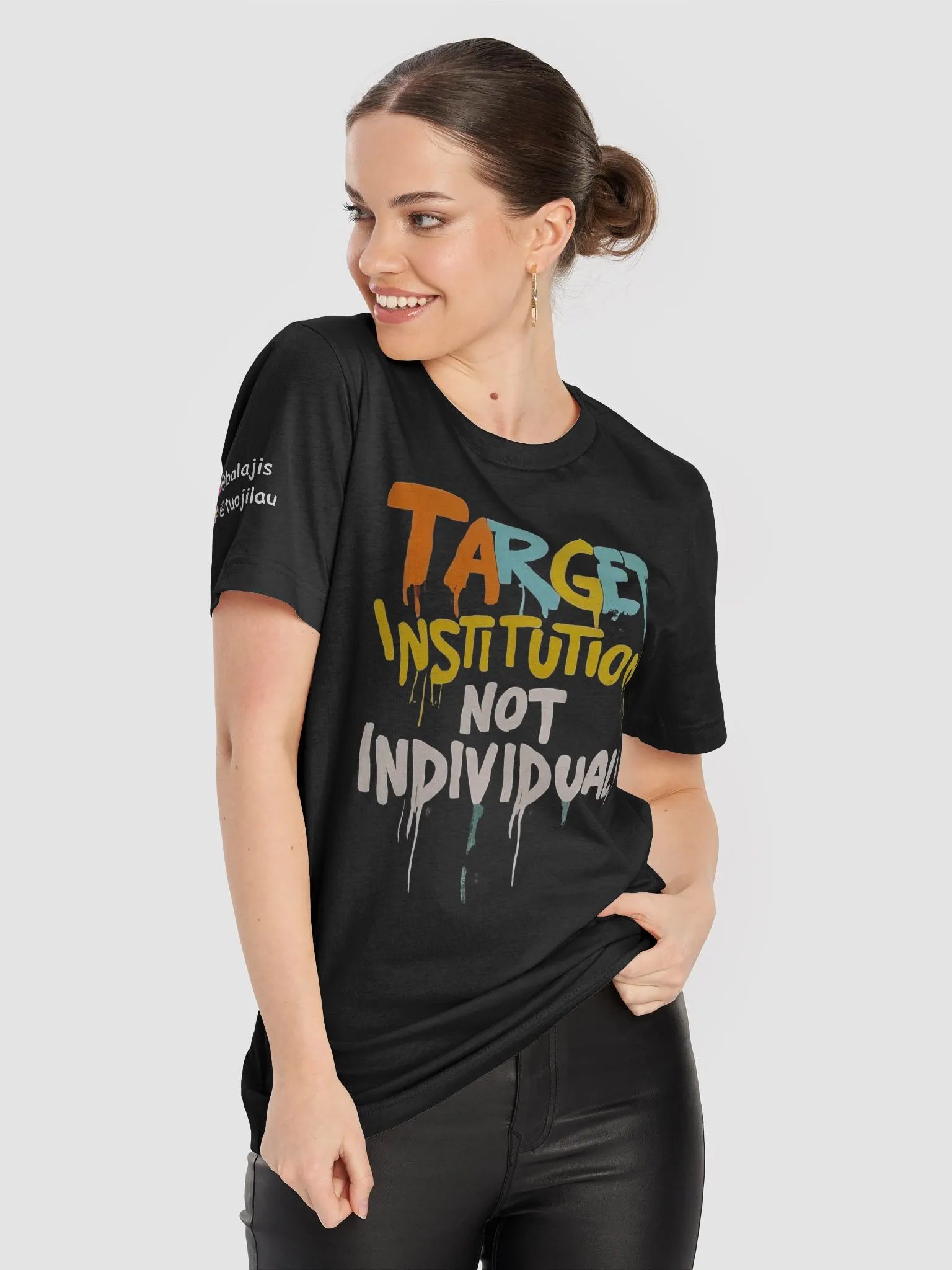 'Target Institutions Not Individuals' @balajis Ultrasoft Tee (ORIGINALS x @tuojilau) product image (8)