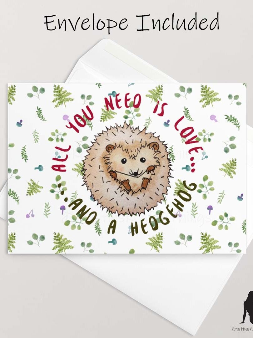 All You Need Is Love and a Hedgehog Greeting Card product image (3)