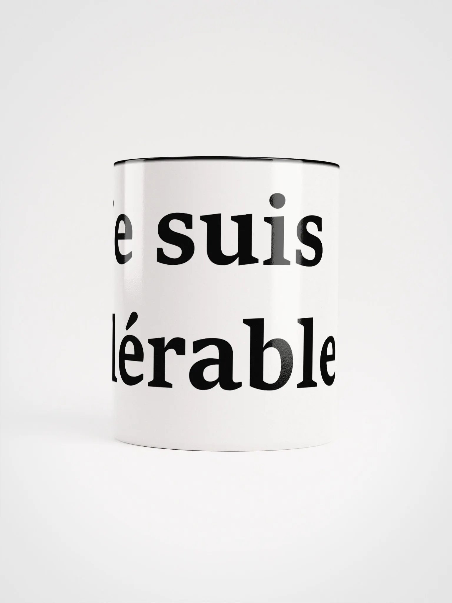''Tolérable'' Tasse en céramique avec couleur à l'intérieur product image (5)