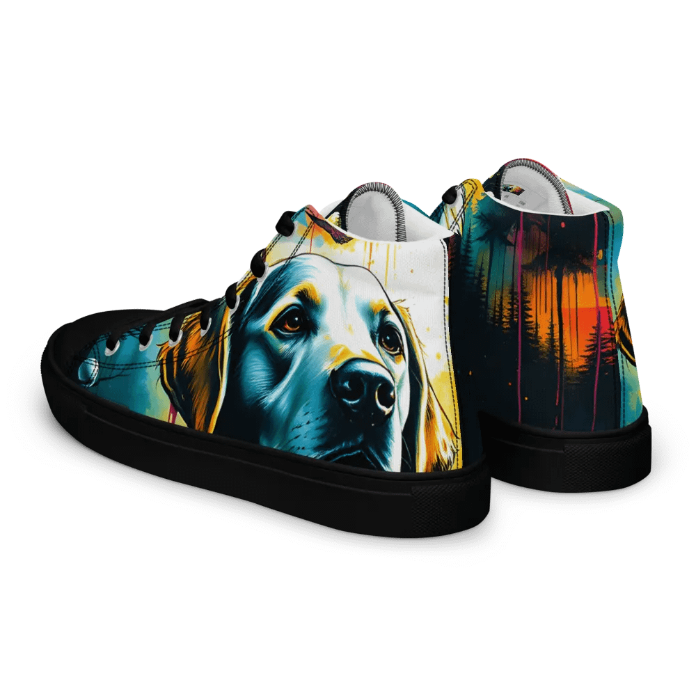 sweet karma bean, celestial canine canvas men's hightops product image (5)