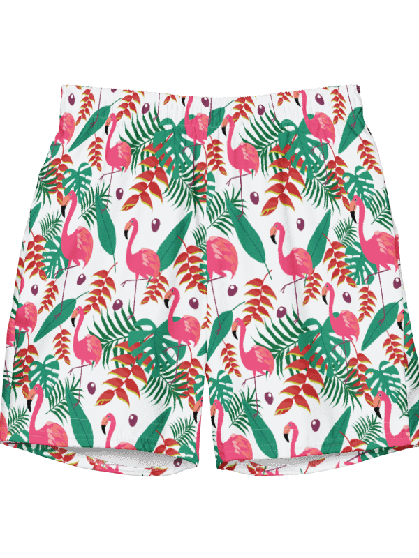 Flamingo Tropical Vibes Hawaiian Swim Trunks product image (1)