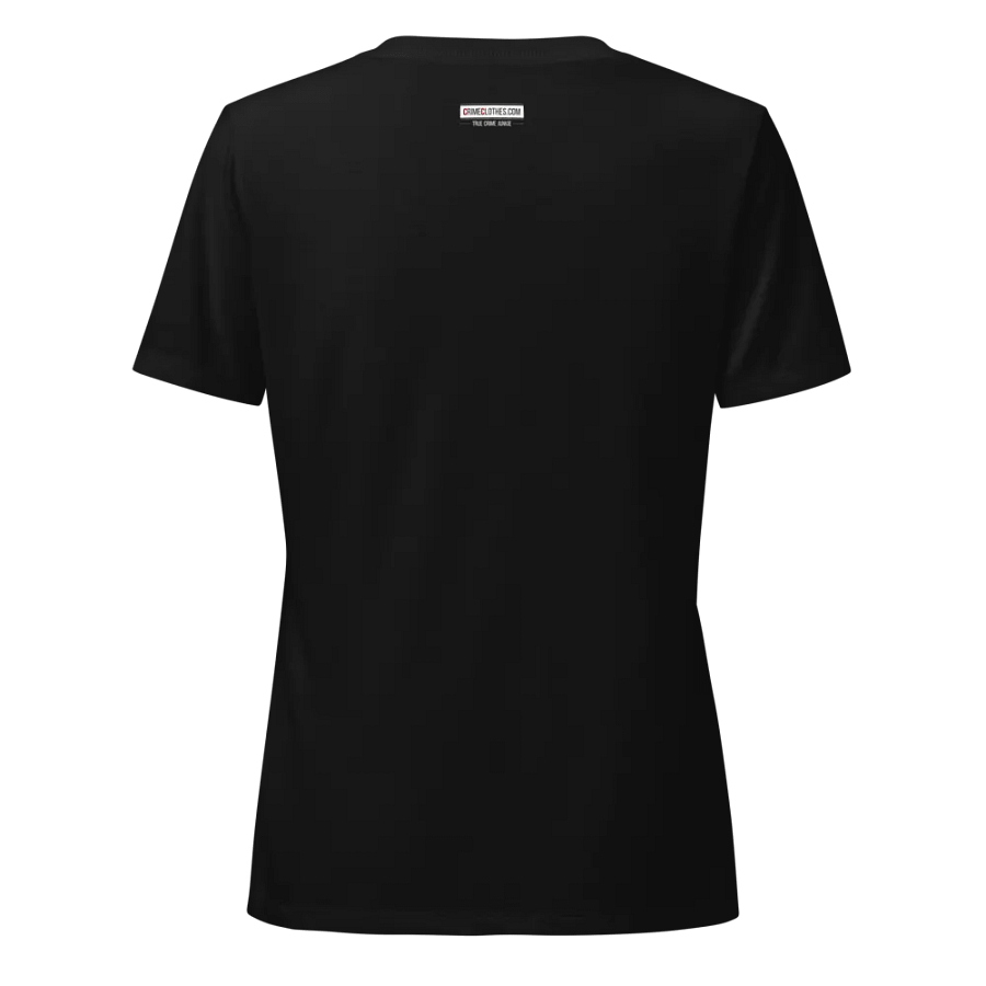 CrimeClothes True Crime Junkie Logo Relaxed V-Neck T-Shirt product image (4)