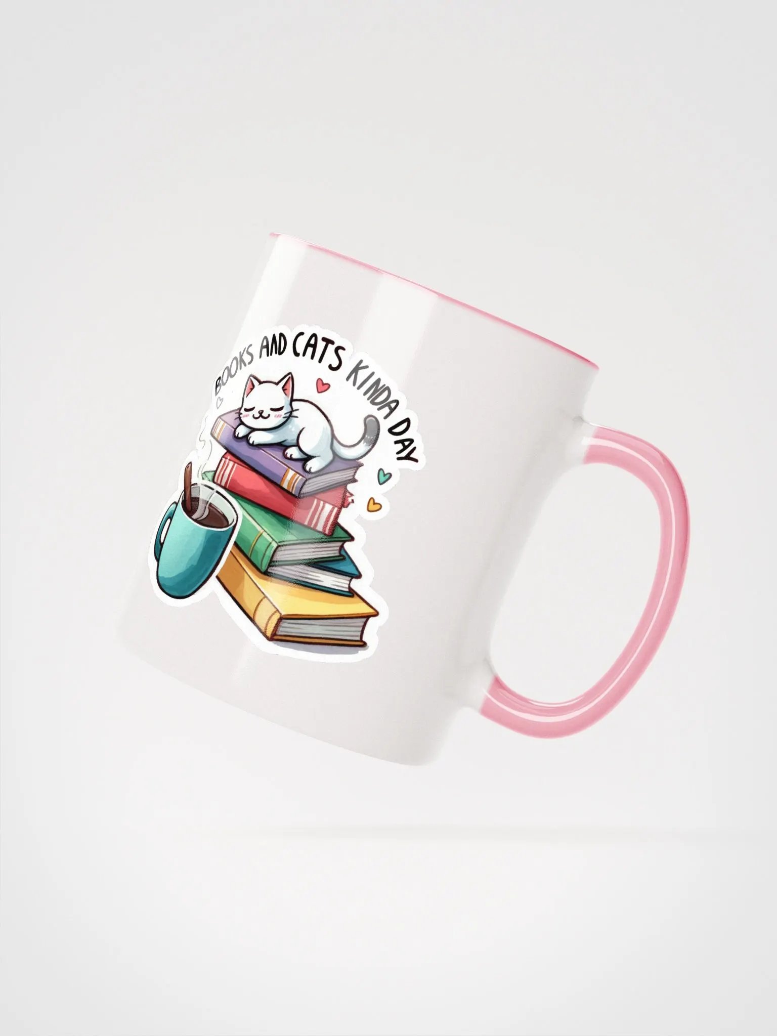 Book Readers Cat Book Warmer Coffee Mug Gifts for Book Lovers, Readers, Bookish, Birthday, Mothersday, Fathersday, Christmas Library Mug for Cat and Book Lover Black Coffee Mug 11Oz product image (6)