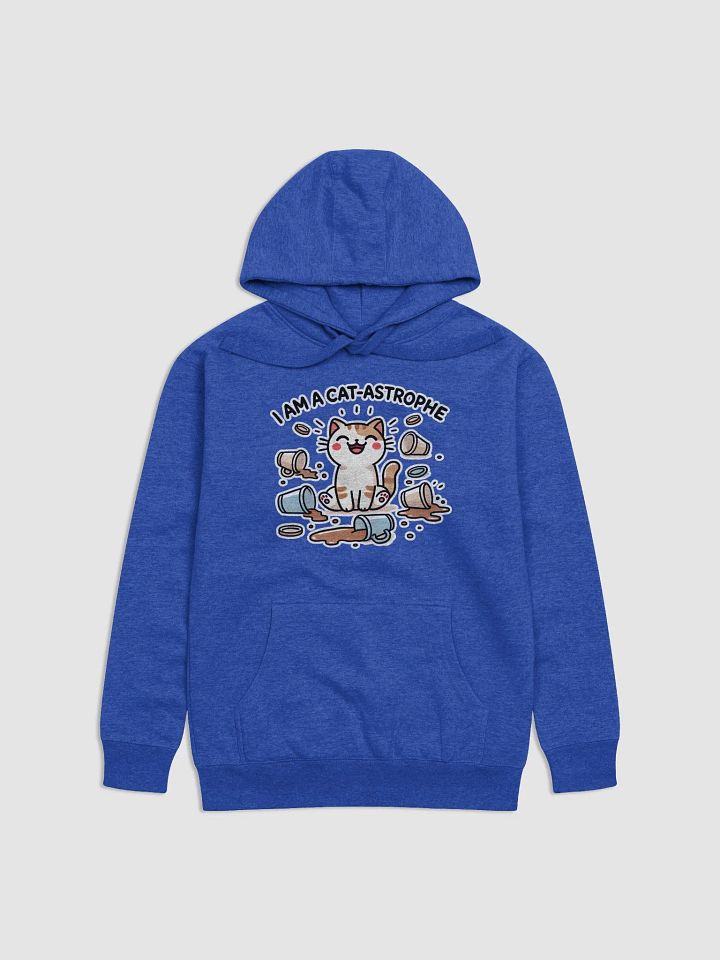 I am a cat-astrophe dark hoodie product image (1)