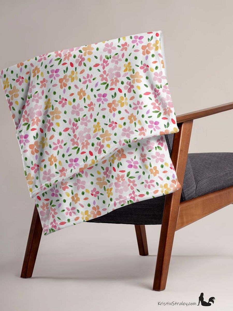 Spring Flowers Fleece Throw Blanket product image (6)