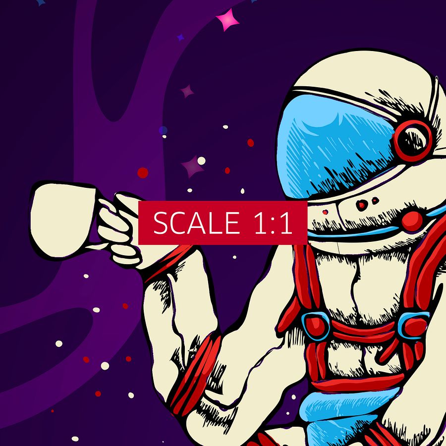 Astronaut, coffee, Moon — space poster, synthwave space, neon space, aesthetic poster product image (4)