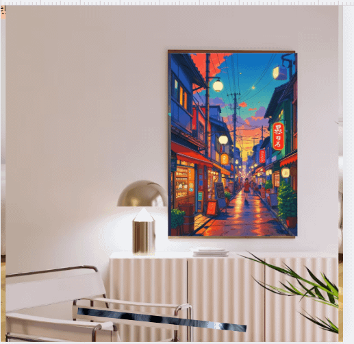 Tokyo Tea House Cartoon Japanese Wall Art product image (4)