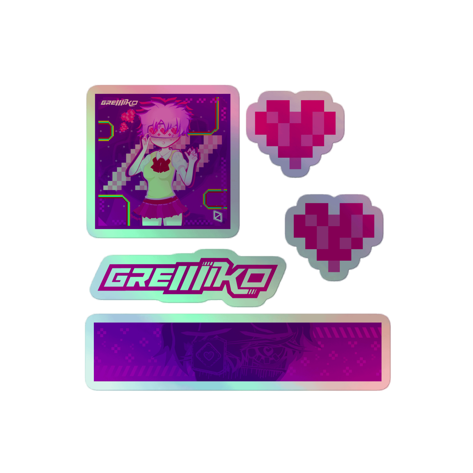 Virtual Love "Holographic Stickers" product image (1)