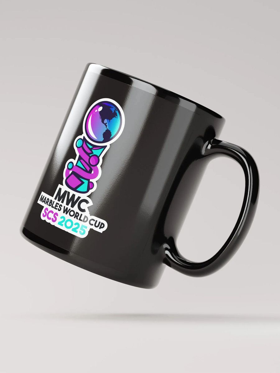 MARBLE WORLD CUP GLOSSY BLACK MUG product image (4)