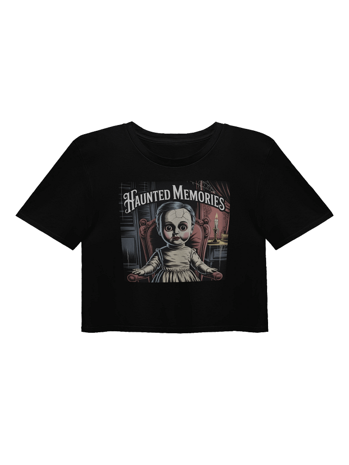 Midnight Veil Designs Gothic Women's Crop Top - Haunted Memories Black product image (1)