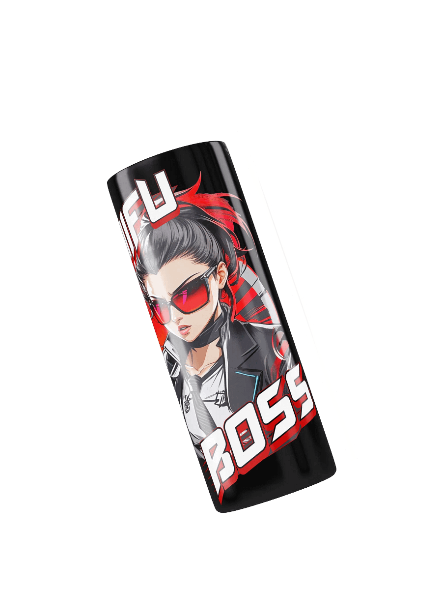 Waifu Boss 20 oz Skinny Stainless Steel Tumbler - Black - v1 product image (5)