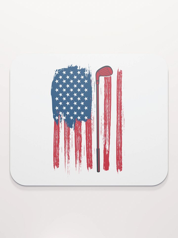 USA Flag Golfing Patriotic Mouse Pad product image (1)