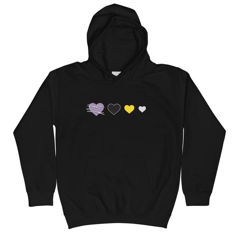 4 Hearts (Solid) Kids Hoodie product image (1)