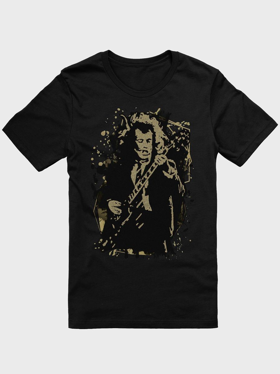 Angus young black and gold sand fan art T-Shirt. ACDC Tee. product image (1)
