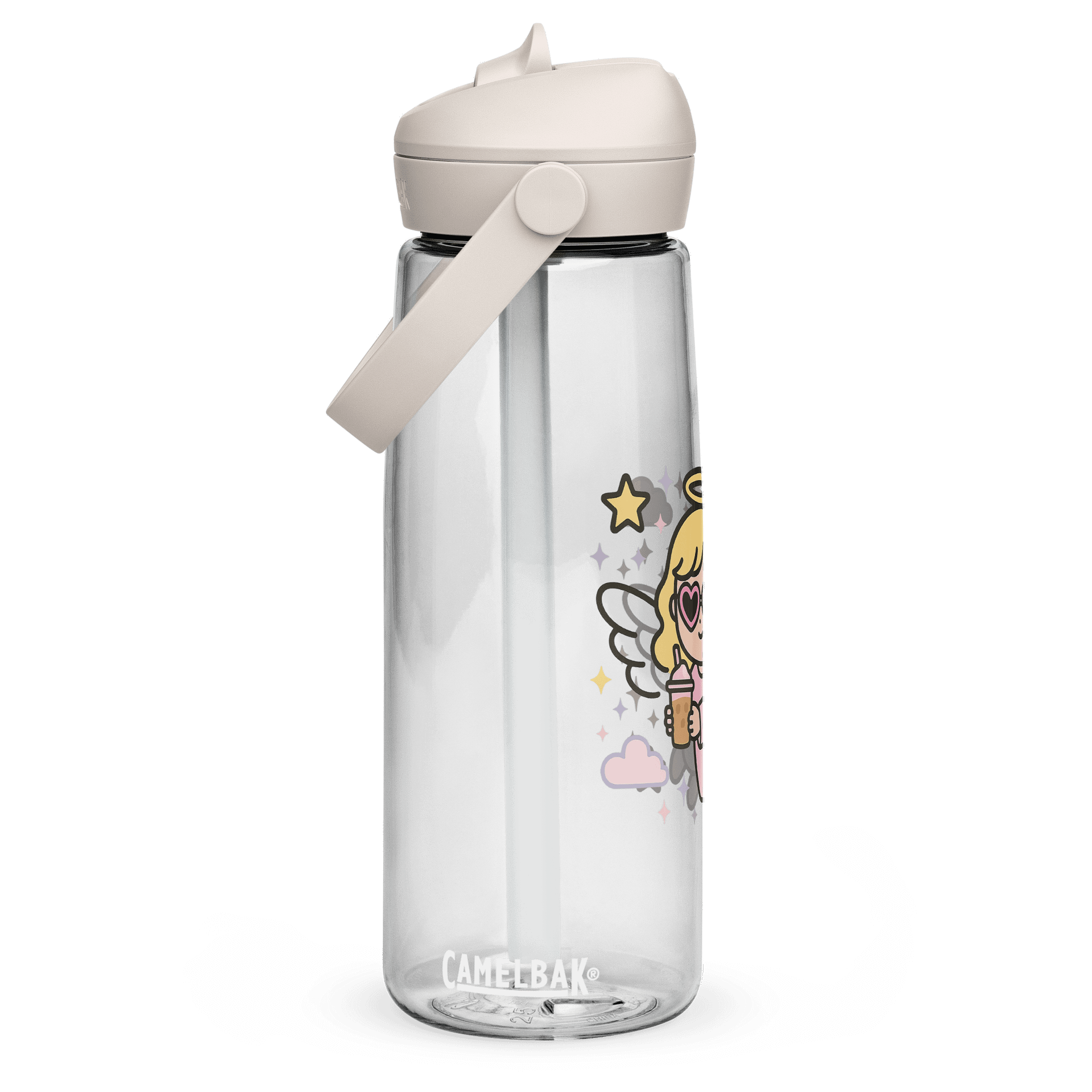 Heavenly Hydration Flip Straw Water Bottle White product image (2)