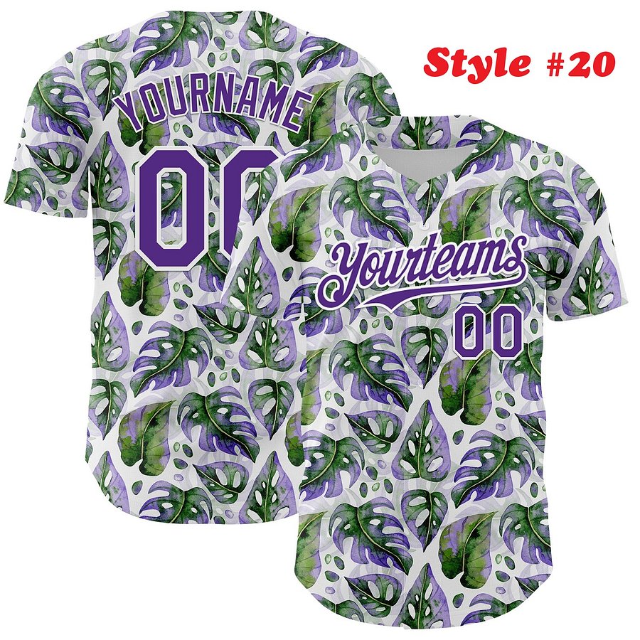 Authentic Baseball Jersey, Custom Baseball Jersey, Personalized Sport Jersey, Colorful, Number, 3D Cute, Gift , Super Romantic product image (186)