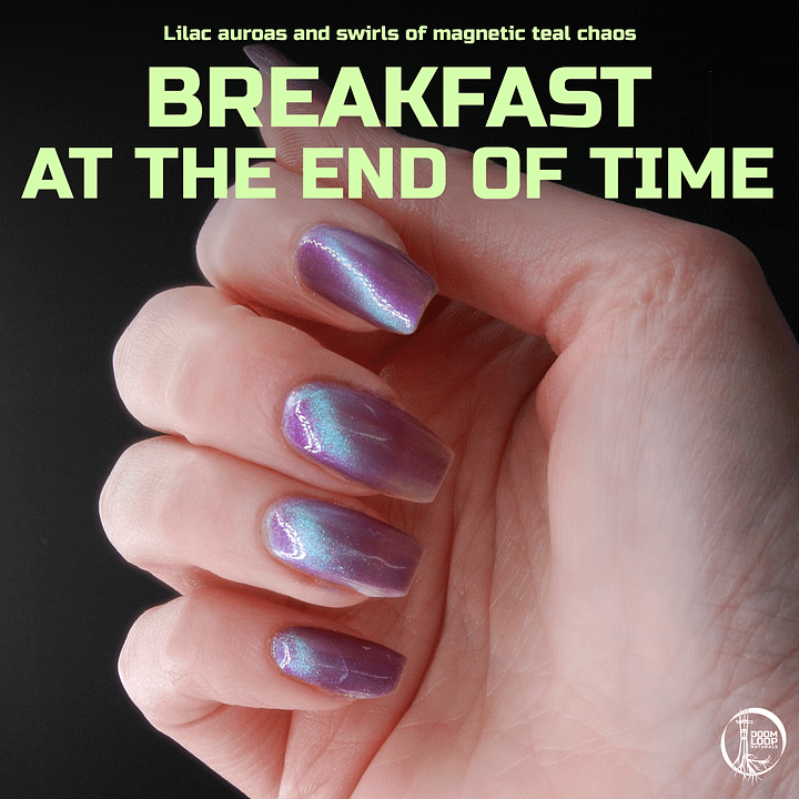 BREAKFAST at the END of TIME - Violet Teal Magnetic Nail Polish product image (1)