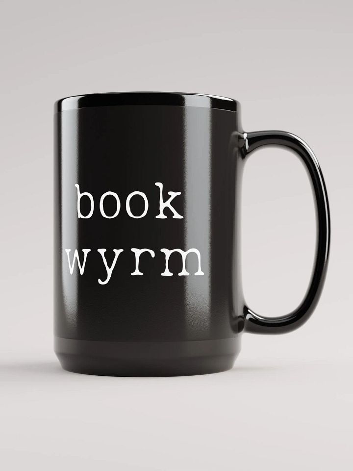 [book wyrm] mug (black) product image (1)