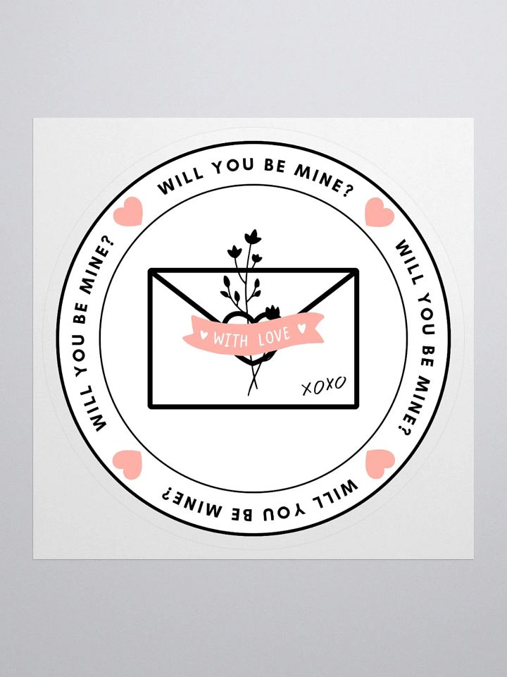 Will You Be Mine? Kiss Cut Sticker product image (2)