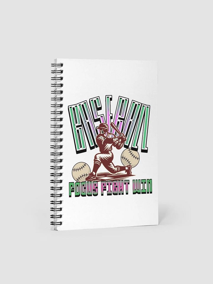 Focus Fight Win Baseball Notebook product image (2)