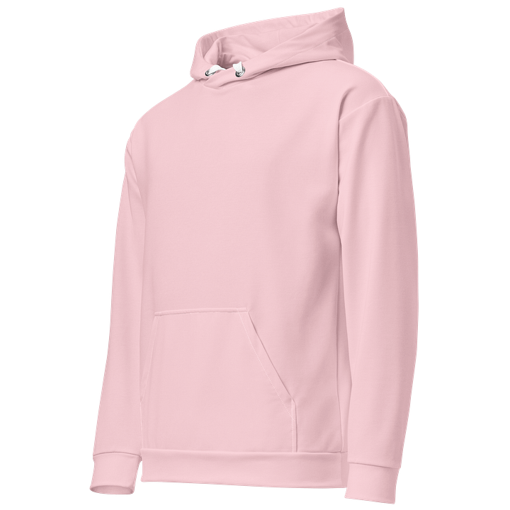 Rosa Pale Pink Solid Color Eco Friendly Pullover Unisex Hoodie product image (2)