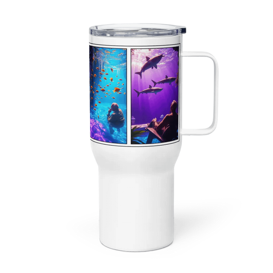 Deep Thinkers: Surrealist Vision Travel Mug product image (4)