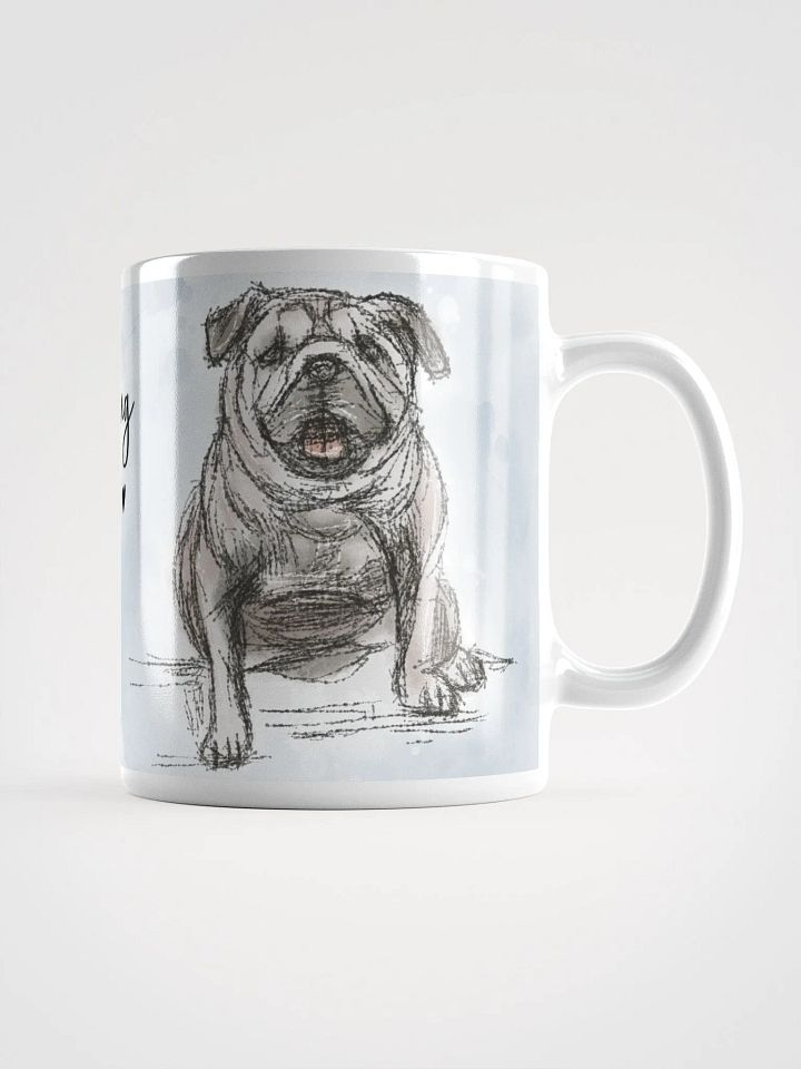 Pug Love Sketch White Glossy Mug product image (3)